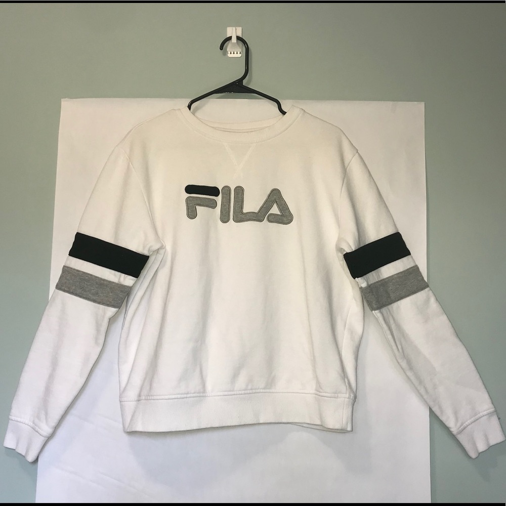 FILA Newton White Crew Neck Sweatshirt